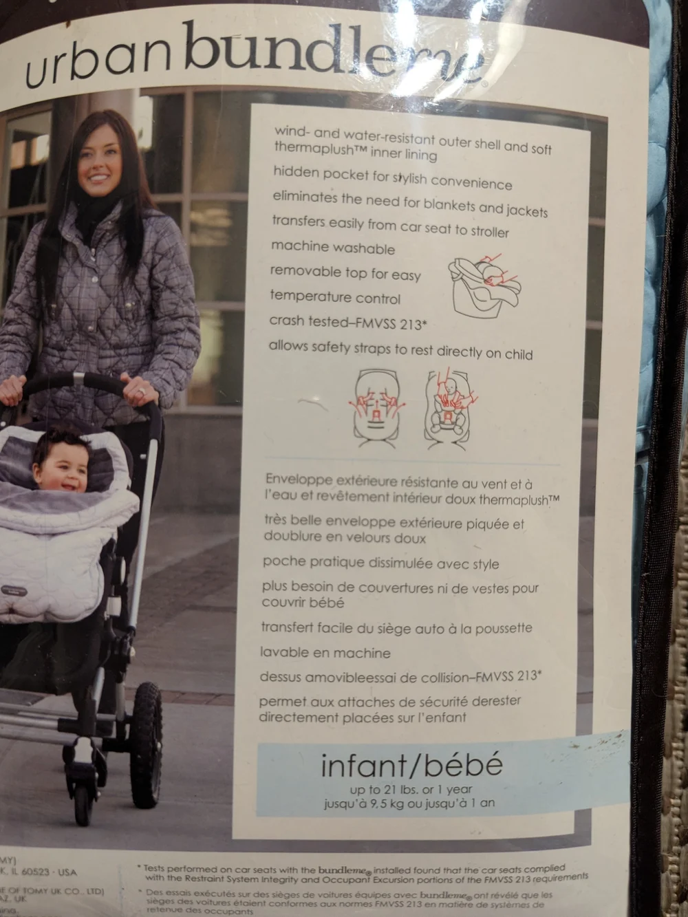 JJ Cole Collections Urban Bundleme Cozy Infant Car Seat Cover Winter NWT Teal